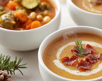 Classic Winter Soup Recipe Bundle • Minestrone • Creamy Chestnut • Creamy Mushroom • Digital Download PDF