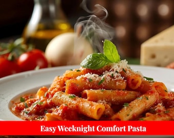 Pasta alla Vodka Recipe | Creamy Italian Pasta | Easy Weeknight Dinner • Digital Download PDF