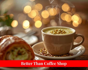 Pistachio Cream Coffee | Café Style Dessert at Home | Easy 5-Minute Italian Drink • Digital PDF