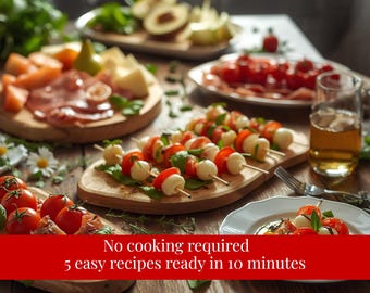 Italienisches Finger Food Bundle | 5 No-Cook-Häppchen in 10 Minuten | Party Snacks • Digitale PDFs