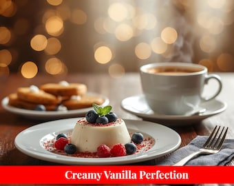 Authentic Italian Panna Cotta Recipe | Creamy No-Bake Vanilla Dessert | Easy Elegant Sweet • Digital PDF