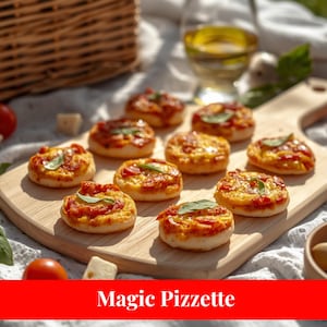 Ricetta per mini pizzette / Antipasto italiano facile per feste / Stuzzichini croccanti • Download digitale PDF