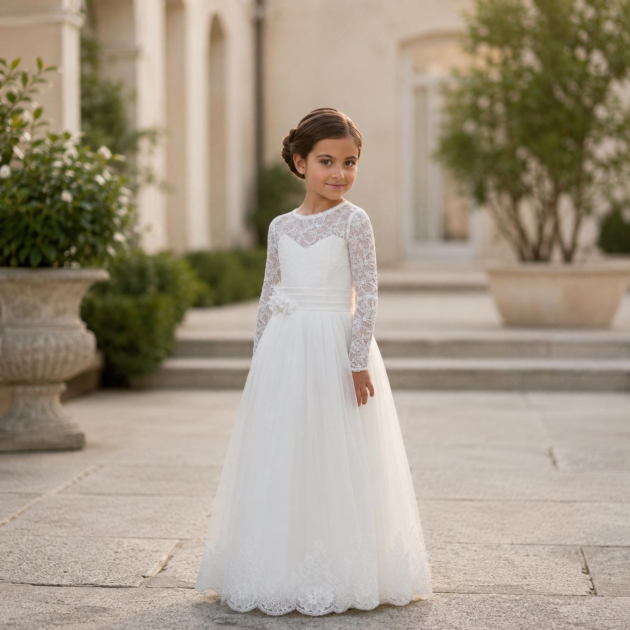 long sleeve first birthday dress 2 Years (90cm) 54