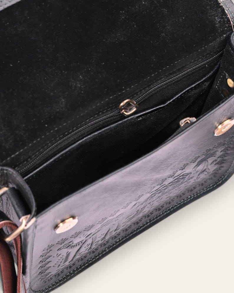 The Pushkar Sling in Dark Olive, with adjustable leather strap