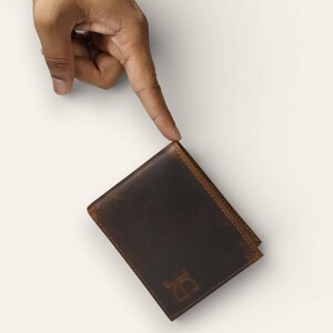 The Rajput Wallet, rugged Hunter leather that burnishes with use