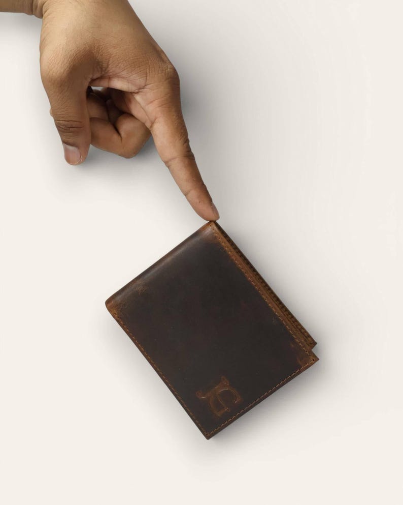 The Rajput Wallet, rugged Hunter leather that burnishes with use