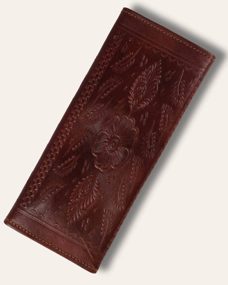 The Gangaur Clutch in Cherry, handcrafted leather clutch for weddings and gifting