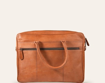 Laptop Bag in Certified Real Leather, Sonar