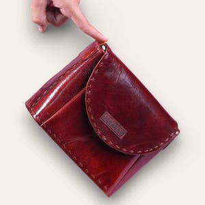 The Beawar Sling in Cherry, full-grain leather crossbody bag