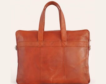 Laptop Bag in Certified Real Leather, Mehrangarh