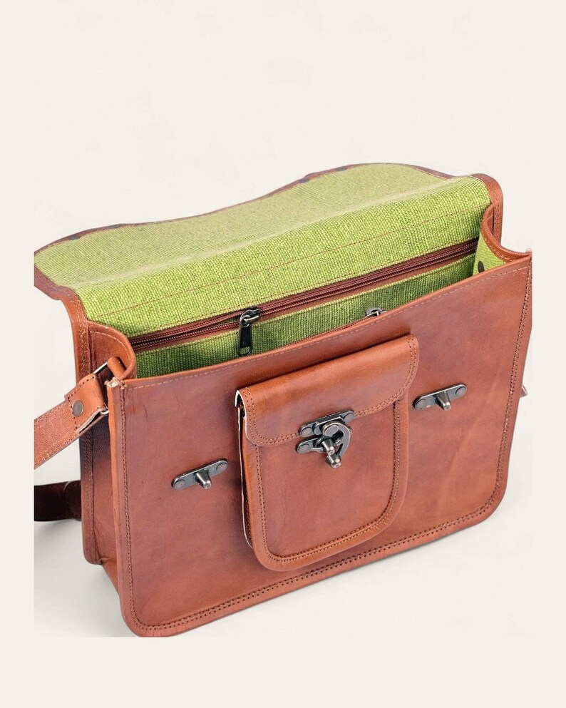 The Malani Messenger, open, showing the green canvas-lined interior