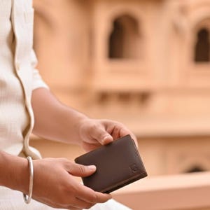 The Rajput Wallet, real leather wallet with two cash compartments and coin pocket