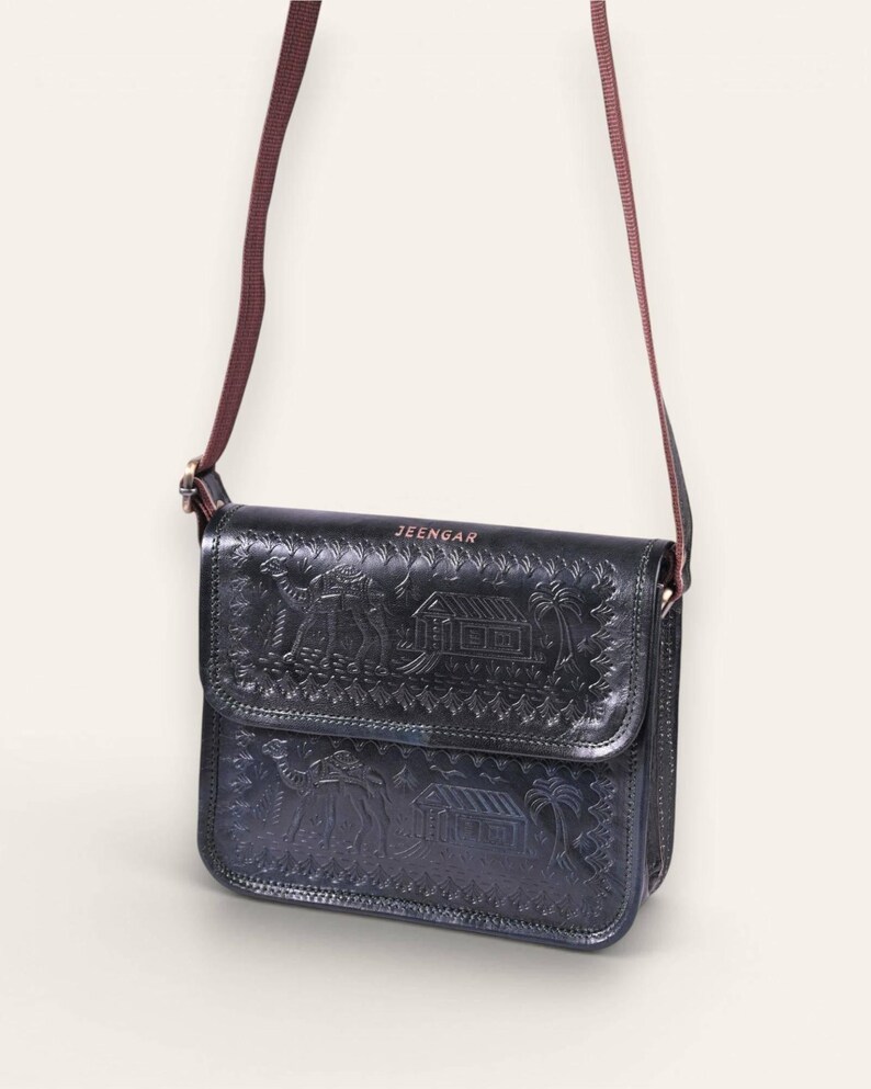 The Pushkar Sling in Dark Olive, compact crossbody for daily essentials