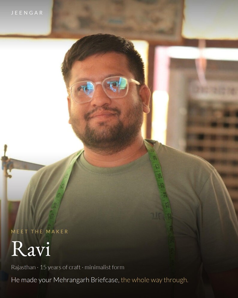 Meet the maker: Ravi, who handcrafted The Mehrangarh Briefcase in Rajasthan