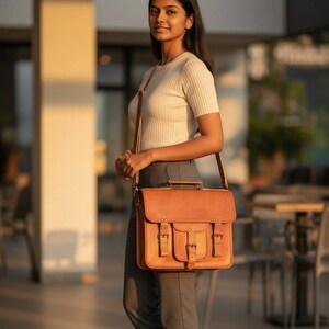 Woman wearing The Mewad Messenger cross-body (AI-generated)