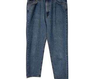 Pantalones vaqueros Levi's 565 de corte holgado y pierna recta para hombre, talla 36x34, color azul, fabricados en EE. UU. en 1997.