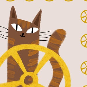 Juego de 6 láminas decorativas divertidas de gatos con pasta – Decoración de cocina italiana – Descarga digital imagen 17