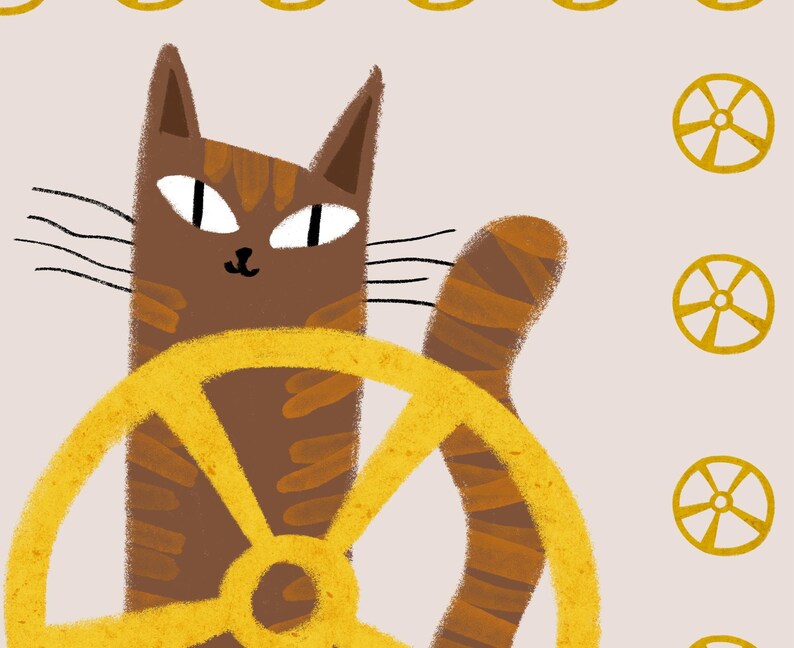 Juego de 6 láminas decorativas divertidas de gatos con pasta – Decoración de cocina italiana – Descarga digital imagen 17