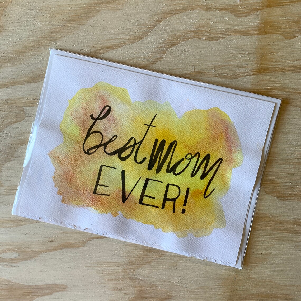 Best Mom Ever / Gift Card / Hand lettering Etsy
