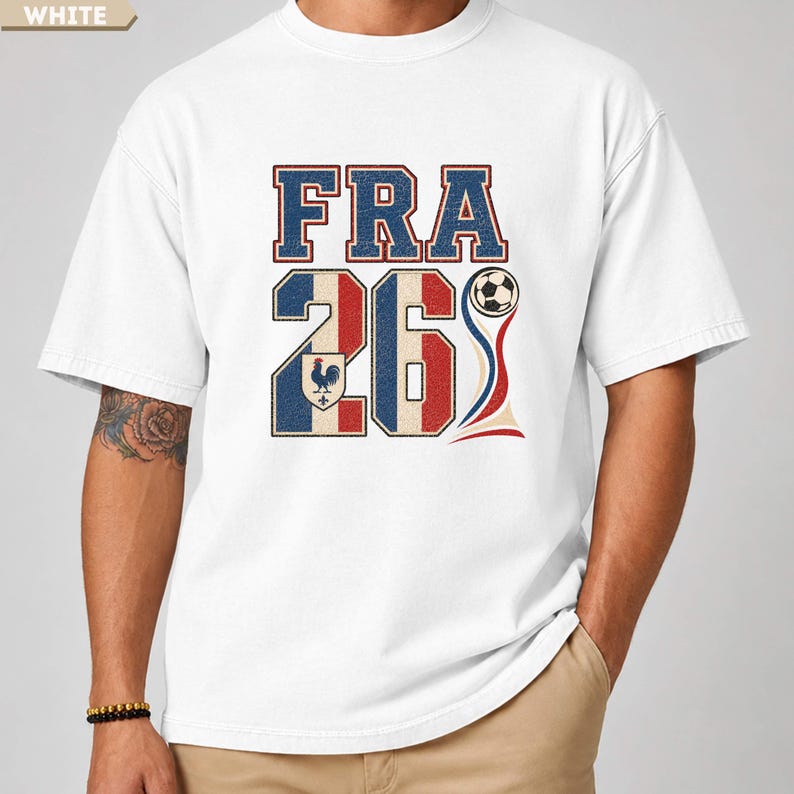 France 2026 Soccer Shirt, France World Soccer Fan Tee, French Football Fan Shirt, Retro France Game Day Tee, Vintage Sports Shirt image 2