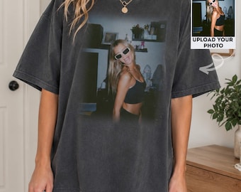 Custom Photo Shirt, Vintage Style Personalized Tee, Retro Graphic Print
