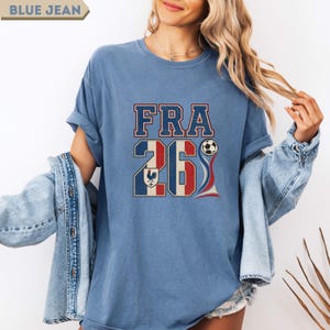France 2026 Soccer Shirt, France World Soccer Fan Tee, French Football Fan Shirt, Retro France Game Day Tee, Vintage Sports Shirt image 7