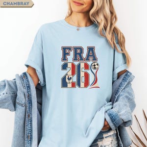France 2026 Soccer Shirt, France World Soccer Fan Tee, French Football Fan Shirt, Retro France Game Day Tee, Vintage Sports Shirt image 9