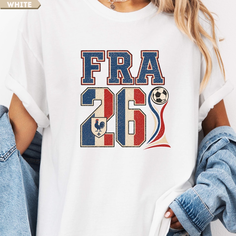 France 2026 Soccer Shirt, France World Soccer Fan Tee, French Football Fan Shirt, Retro France Game Day Tee, Vintage Sports Shirt image 1