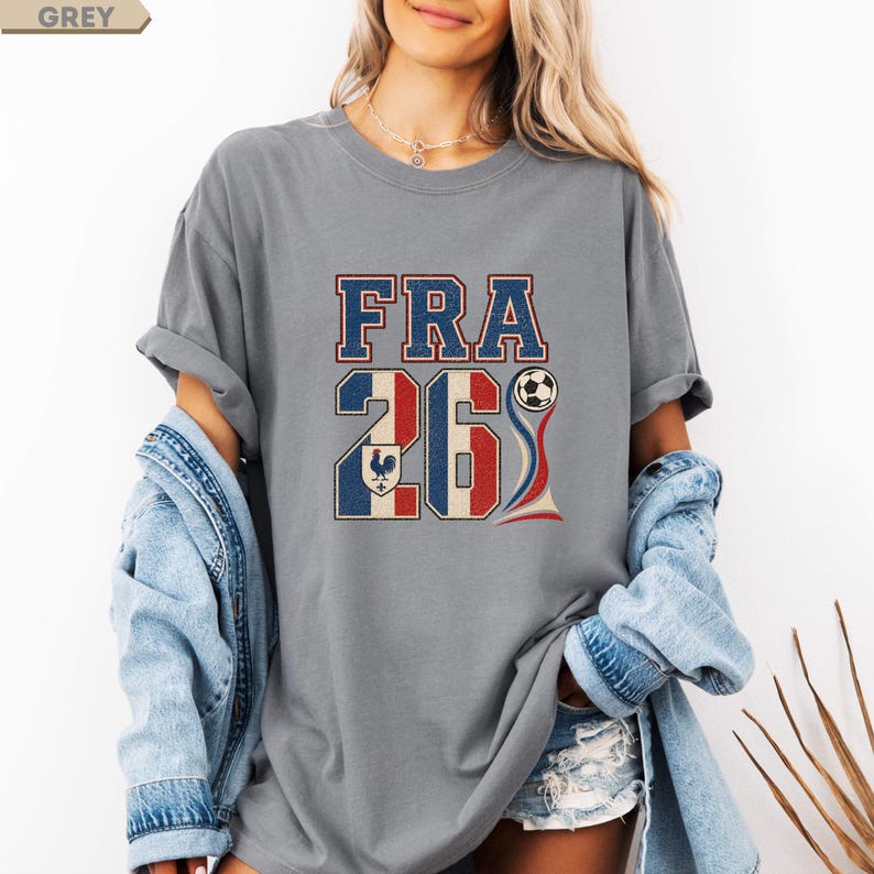 France 2026 Soccer Shirt, France World Soccer Fan Tee, French Football Fan Shirt, Retro France Game Day Tee, Vintage Sports Shirt image 8