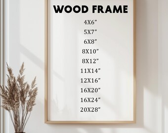 Natural Wood Frame – 12 Color Options | Modern Wooden Picture Frame, Photo & Diploma Frame, 8x10 Frame, Black, White, Pink Frame