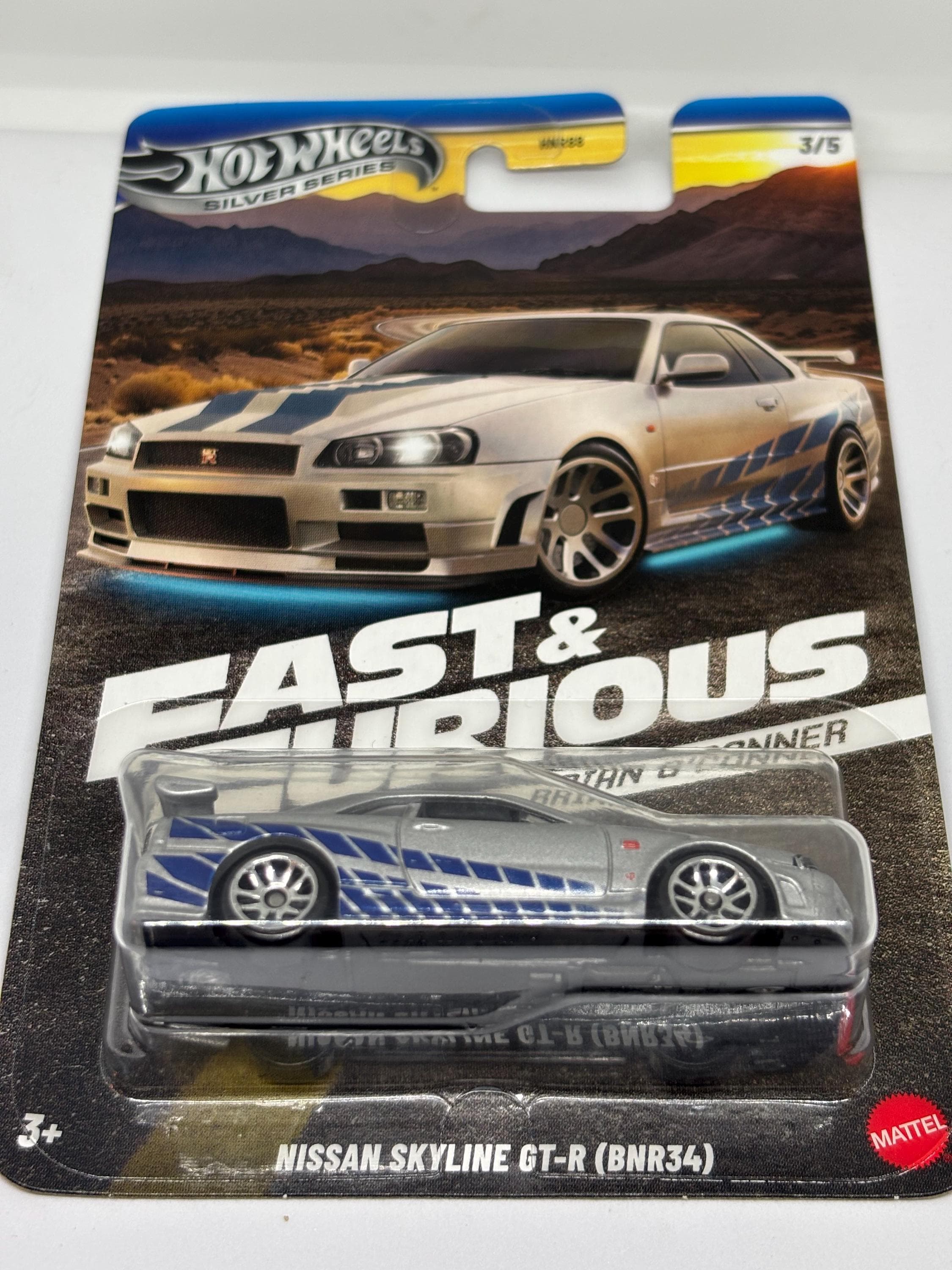 Hot Wheels Silver Series Fast - Furious Nissan Skyline GT-R (BNR34