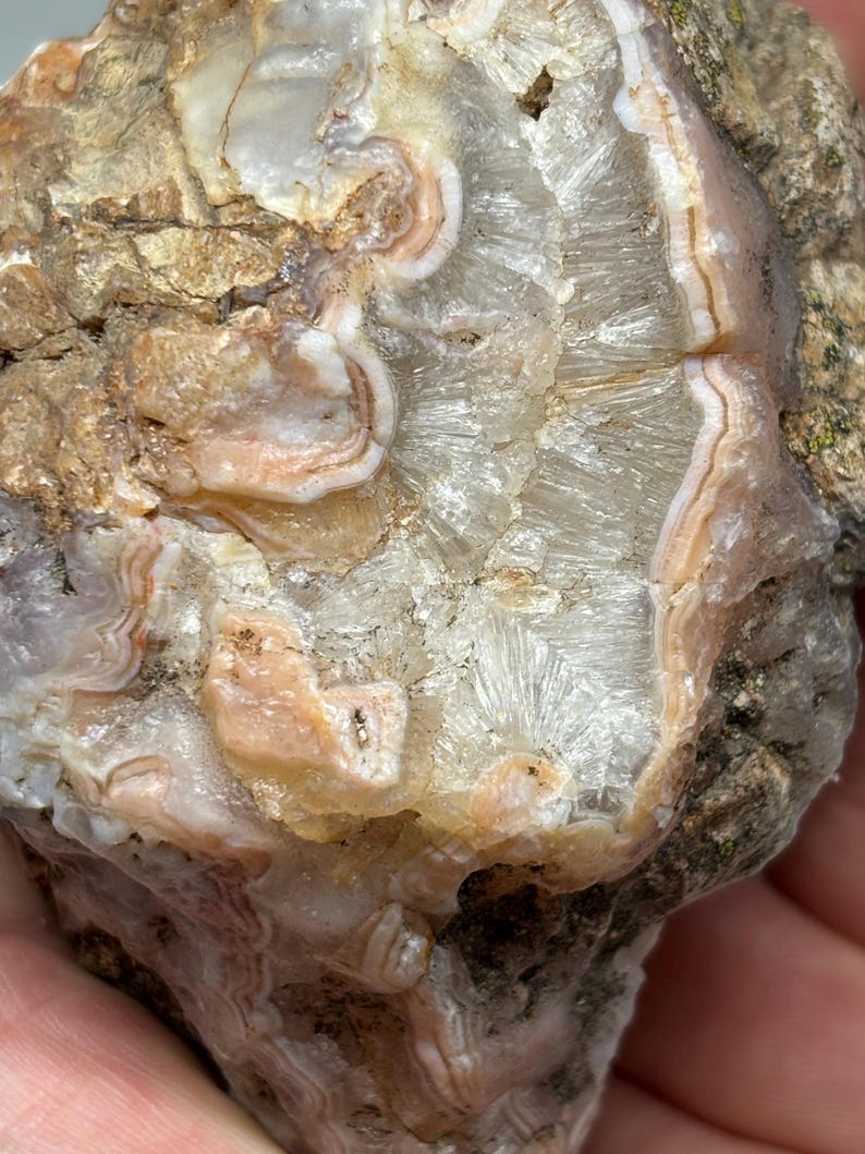 526g Raw Agate Specimen From Ankara Turkey, Unpolished Natural Banded ...