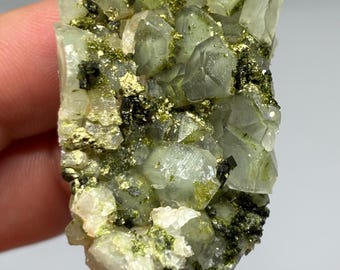 41g Natürlicher Epidot & Quarz Cluster - Hochwertiges Kristallmuster - Hakkari, Türkei