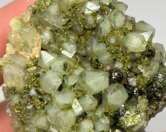 65g Natürlicher Epidot & Quarz Cluster - Hochwertiges Kristallmuster - Hakkari, Türkei