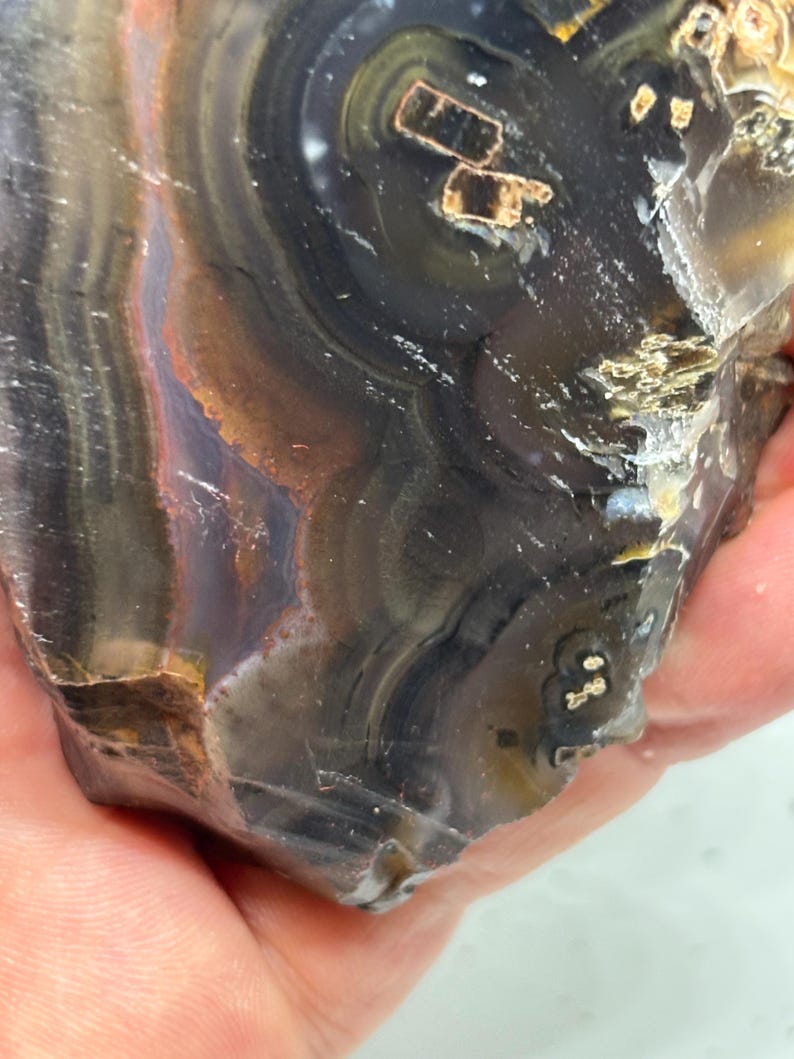 200g Raw Agate Specimen From Ankara Turkey, Unpolished Natural Banded ...