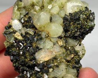 53g Natürlicher Epidot & Quarz Cluster - Hochwertiges Kristallmuster - Hakkari, Türkei