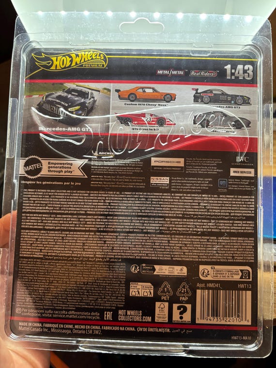 Hot Wheels Premium 1:43 Mercedes-amg GT3 Raw Spec | Metal/metal