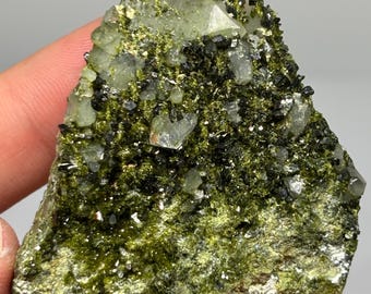 47g Natürlicher Epidot & Quarz Cluster - Hochwertiges Kristallmuster - Hakkari, Türkei