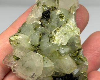 59g Natürlicher Epidot & Quarz Cluster - Hochwertiges Kristallmuster - Hakkari, Türkei