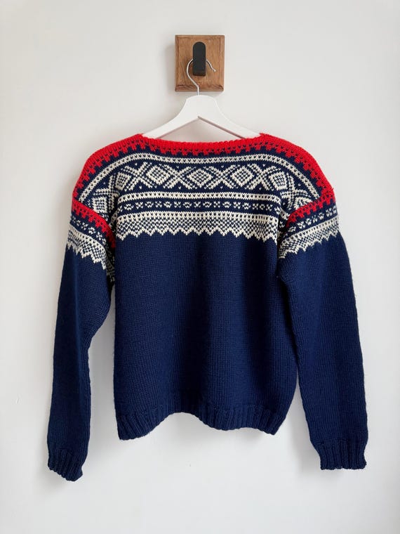 Vintage Kids Wool Marius Sweater – Nordic Fair Isle Jumper, EU 146-152 View 3