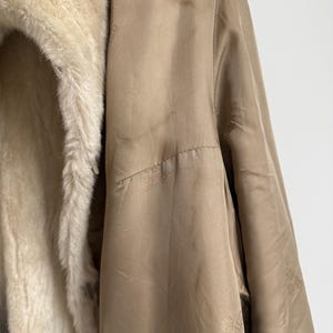 Vintage Faux Mink Fur Jacket – Louis Féraud Lined Cream Beige Coat image 17
