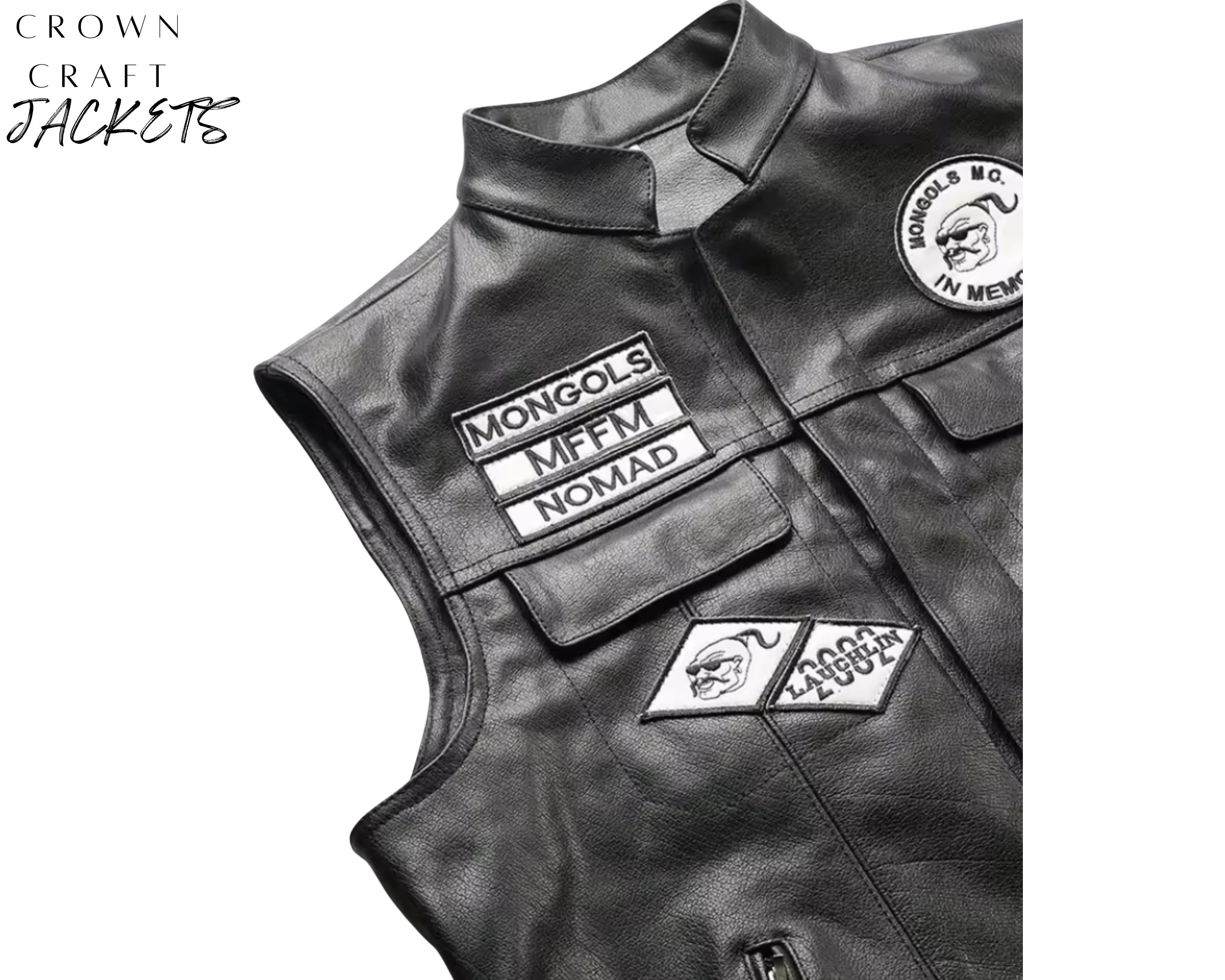 Premium Mongols Nomad MC Leather Vest – Outlaw Biker Club Style