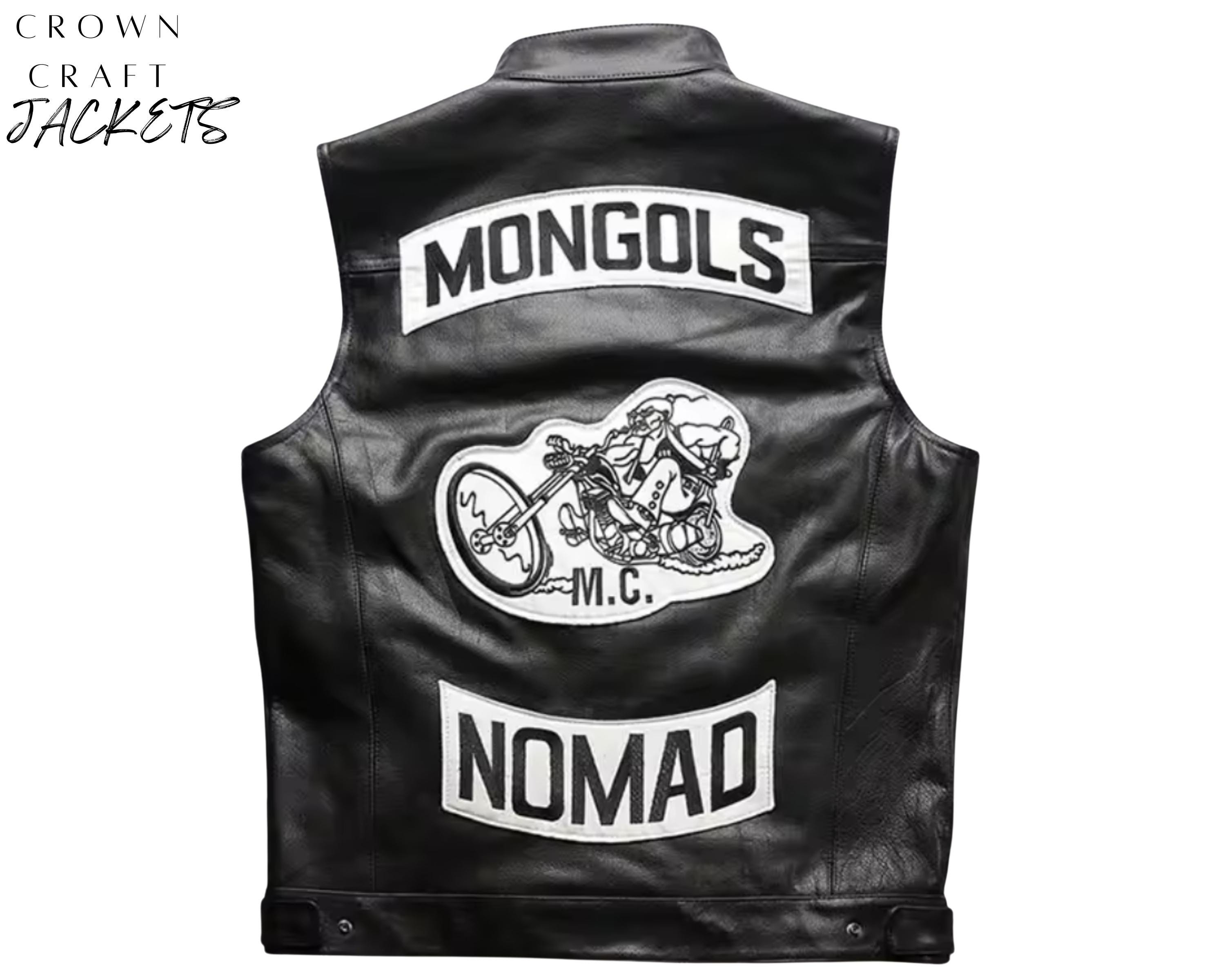 Premium Mongols Nomad MC Leather Vest – Outlaw Biker Club Style