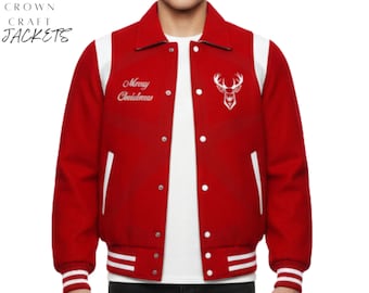 Christmas Zipper Track Jacket, Xmas Ornaments Printed Holiday