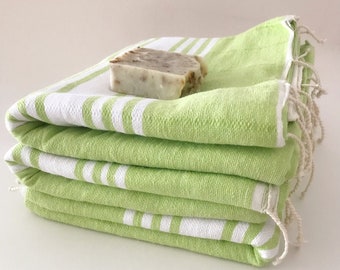 Turkish Towel, home-garden / bath-beauty Peshtemal handmade Natural Soft Cotton Beach Hammam, for men, Christmas gift , spa, green