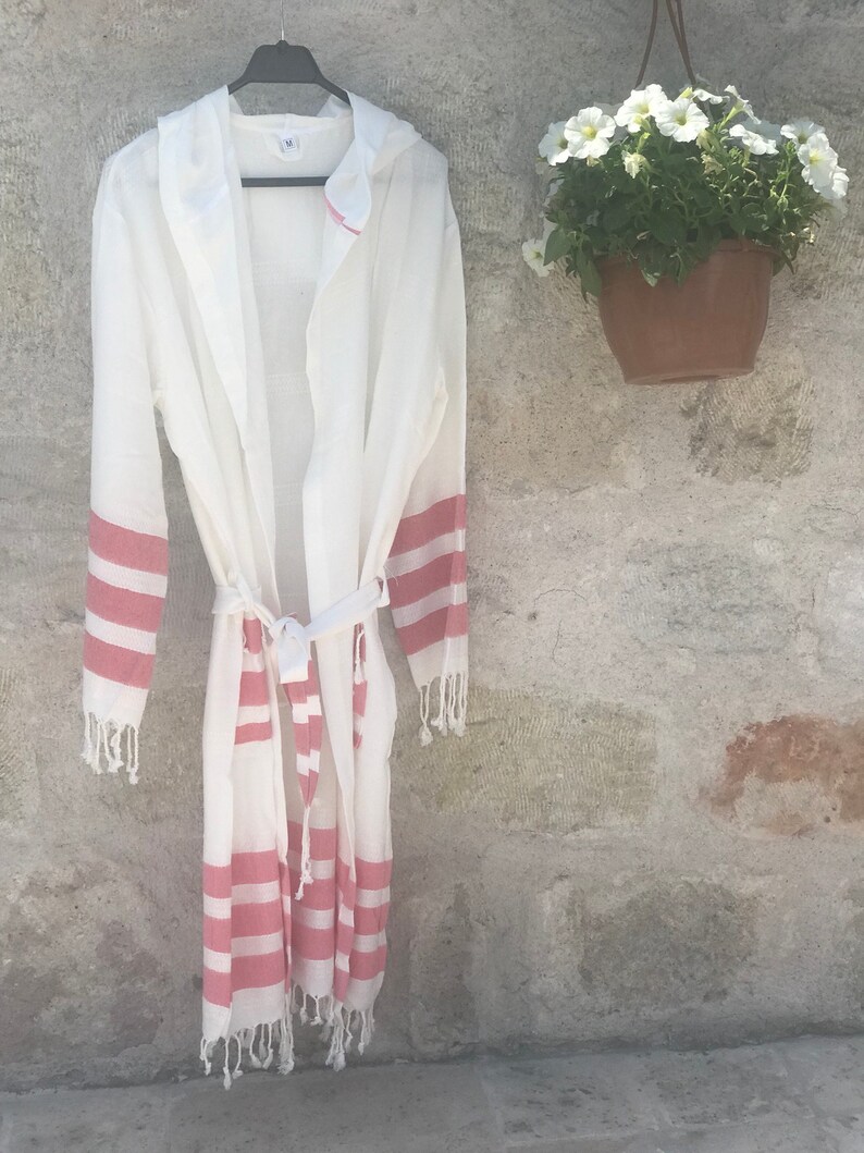 Natural Turkish Towel Robe Beach Wedding Beach Coverup Etsy