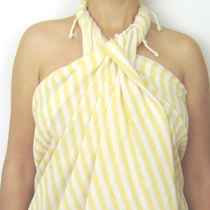 Turkish Towel, Handwoven Peshtemal, Bath, Beach, Spa Towel, Yellow, summer coverups, bridesmaid, Christmas gift