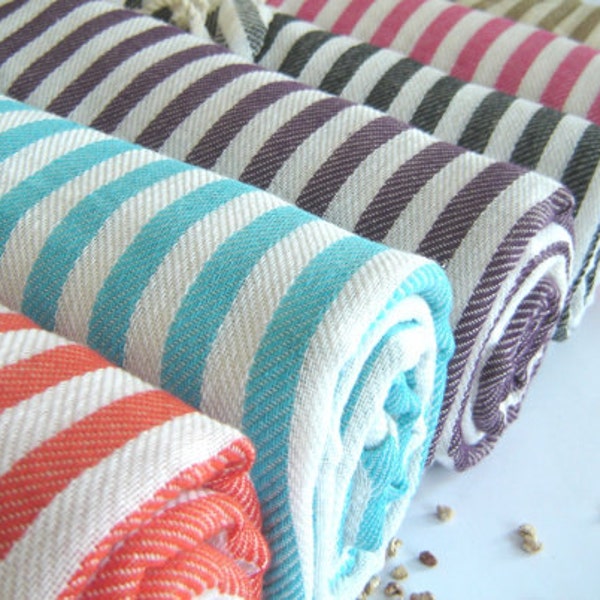 Turkish Towel, Peshtemal, beach towel, bath towel, picnic towel, hamam, SPA, housewarming gift, yoga, bridesmaid gift, Christmas gift