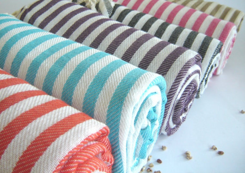 Turkish Towel, Peshtemal, beach towel, bath towel, picnic towel, hamam, SPA, housewarming gift, yoga, bridesmaid gift, Christmas gift image 1