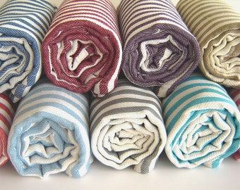Natural Turkish Towel, Peshtemal, beach towel, bath towel, sarong, yoga, Spa, orange color,  Christmas gift ,